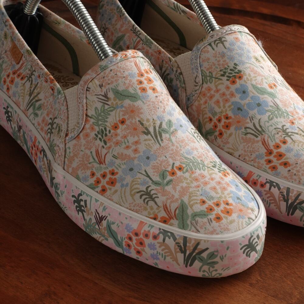 Keds x Rifle Paper Co. Sneakers WMS SZ 7 Double Decker Meadow Floral Casual Shoe - Picture 4 of 11